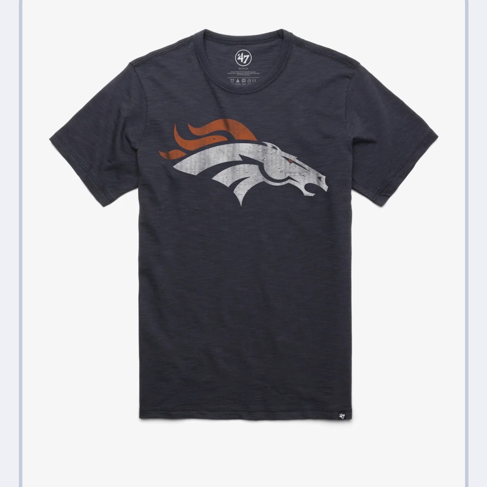 Denver Broncos Men’s T-Shirt XL 47’ Brand navy  blue